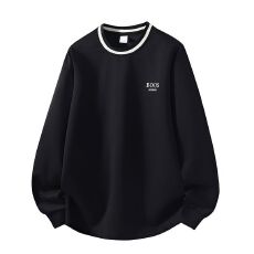 批发新款秋季棉质美式圆领<b class='q'>卫衣</b>宽松套头情侣款长袖高级感休闲打底<b class='q'>卫衣</b>
