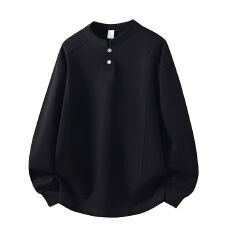 批发新款秋季棉质美式圆领<b class='q'>卫衣</b>宽松套头情侣款长袖高级感休闲打底<b class='q'>卫衣</b>