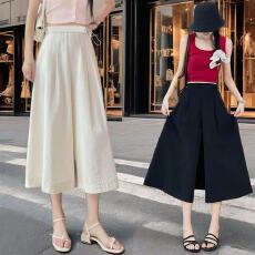 批发孕妇裙裤八分裤夏季2025新款孕期不勒肚子薄款凉凉外穿阔腿裤裙裤