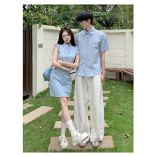 批发实拍情侣装新中式改良旗袍修身<b class='q'>连衣裙</b><b class='q'>条纹</b>刺绣蝴蝶结<b class='q'>连衣裙</b>325#