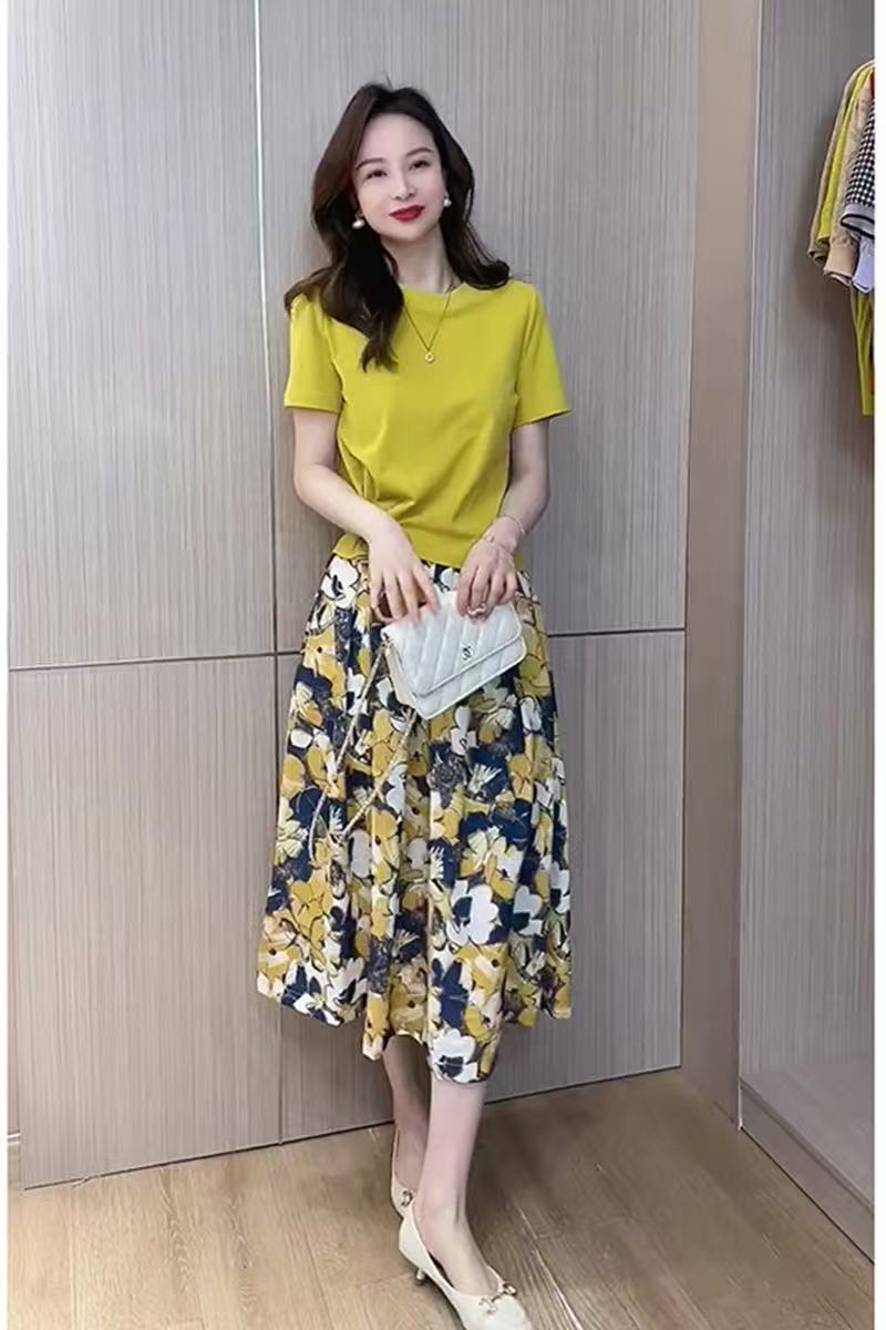 2026 새로운 디자인 센스 작은 대중 외국 가스 캐주얼 패션 연령 감소 작은 샤넬 스타일 치마 투피스 슈트 여성 의류 여름 드레스