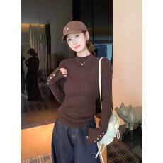 批发秋冬2025新款修身<b class='q'>打底衫</b>女内搭半高领毛衣高级感修身长袖针织上衣