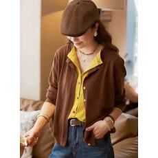 批发韩系早秋穿搭假两件针织开衫<b class='q'>外套</b>秋装女2025<b class='q'>新款</b>时尚洋气秋季上衣