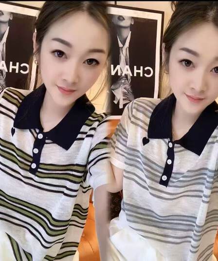 학원 스타일 스트라이프 니트 POLO 셔츠 2026 년 여름 새로운 만화 자수 디자인 센스 슬림해 보이는 반팔 맨위