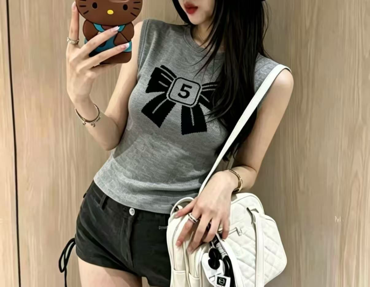 너 ~ 중 게으른 llan 몽골 말 특별 오후 디자인 작은 샤넬 스타일 민소매 조끼 니트 스웨터 맨위