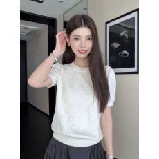 批发ZIYI法式气质提花短袖T恤女2026夏款设计感针织衫上衣ZZ-0213