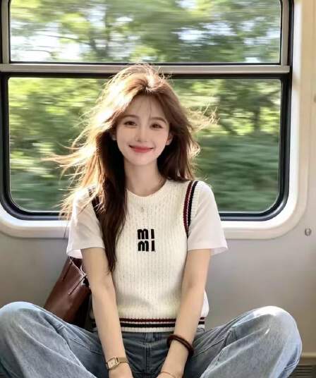 물고기 토끼 한 부서 긍정적 인 어깨 반팔 티셔츠 여성 여름 2026 새로운 아름다운 디자인 센스 작은 대중 니트 맨위
