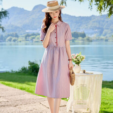 批发纯棉<b class='q'>连衣裙</b>2026夏季新款巨好看长裙法式小资穿搭气质全棉连身裙子