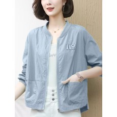 批发休闲轻薄<b class='q'>外套</b>女夏季薄款2026新款短款防晒衣大码宽松<b class='q'>妈妈</b>早春外搭