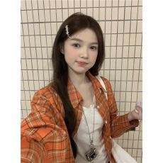 批发复古美式橙色设计格纹<b class='q'>短袖</b><b class='q'>衬衫</b><b class='q'>男</b>女宽松情侣格子<b class='q'>衬衣</b>百搭休闲外套