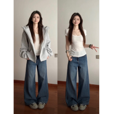 批发白色u领设计感短袖t恤女春夏新款纯棉内搭打底衫修身收腰正肩上衣