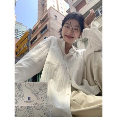 批发高品质 韩慵懒休闲衬衫防晒夏季衬衣宽松显瘦开衫上衣通勤长袖