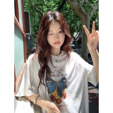 批发官图 21支纯棉-210克100%棉 2026年春夏装短袖T恤女韩版印花