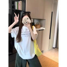 批发官图 21支纯棉-210克100%棉 2026年春夏装短袖T恤女韩版印花