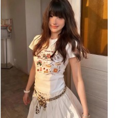 批发40支220克精梳92%棉+8%氨纶后包领修身显瘦正肩短袖t恤女