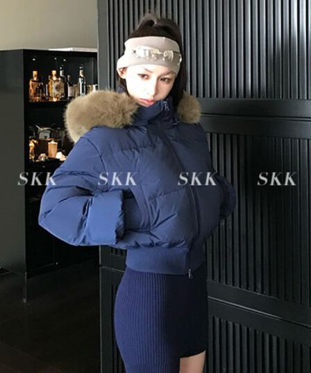 후드 큰 모피 칼라 아래 면화 의류 여성 2026 년 겨울 새로운 두꺼운 쇼트 스타일 다용도 면 옷 작은 키 재킷