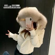 批发2026新款超好看连帽大毛领大门襟羽绒棉服女短款保暖冬季外套女