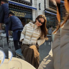 批发2026新款超好看轻薄排骨羽绒棉服女连帽短款保暖龟背冬季外套女