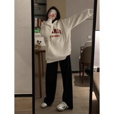 批发官图 实价 仿棉华棉复合-薄款310g加绒400g 连帽卫衣<b class='q'>女</b>秋冬装跨境