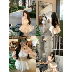 批发瑞茜·威瑟斯 春日花束 春夏甜美风碎花中式<b class='q'>服装</b>连衣裙