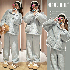 批发实拍简约加厚居家服2件套