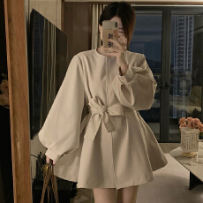 批发实拍西装裙夹棉2025年秋冬设计感灯笼袖<b class='q'>小西装</b>棉服外套女富家千金