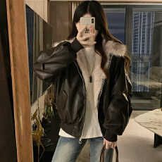 批发实拍 美式复古连帽毛领棉服男女2025冬季座山雕加绒夹克情侣外套