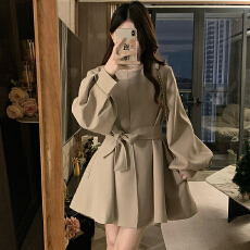 批发实拍  2026春季时髦通勤风西装连衣裙外套女高智感气质显瘦西服裙