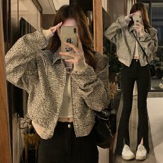 批发实拍 短款小香风外套小众设计高级感2026春百搭休闲夹克上衣潮女