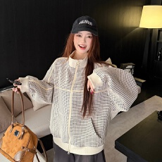 批发实拍 <b class='q'>棋盘</b><b class='q'>格</b>日系2026春季双拉链肌理撞色立领长袖开衫卫衣外套