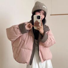 批发实拍外贸网红2025冬装新款棉服外套短款棉服冬季加厚面包棉衣