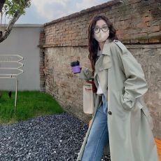 批发2025春秋季新款韩系chic风衣女中长款小个子今年流行爆款气质<b class='q'>外套</b>
