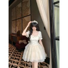 批发Blovelan半盏情话 大蝴蝶结公主裙<b class='q'>提花</b>蓬蓬细闪拖尾<b class='q'>连衣裙</b>生日裙