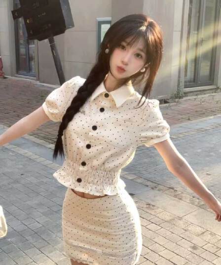 여름 드레스 코디 전체 집합 작은 샤넬 스타일 여성 드레스 서리가 내린 바람 소금 부서 착용 가져 가라. 작은 키 miu 부서 세트 드레스