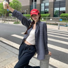 批发实拍磨毛呢子格纹衬衫女春秋<b class='q'>冬</b>设计感百搭叠穿宽松休闲上衣外套