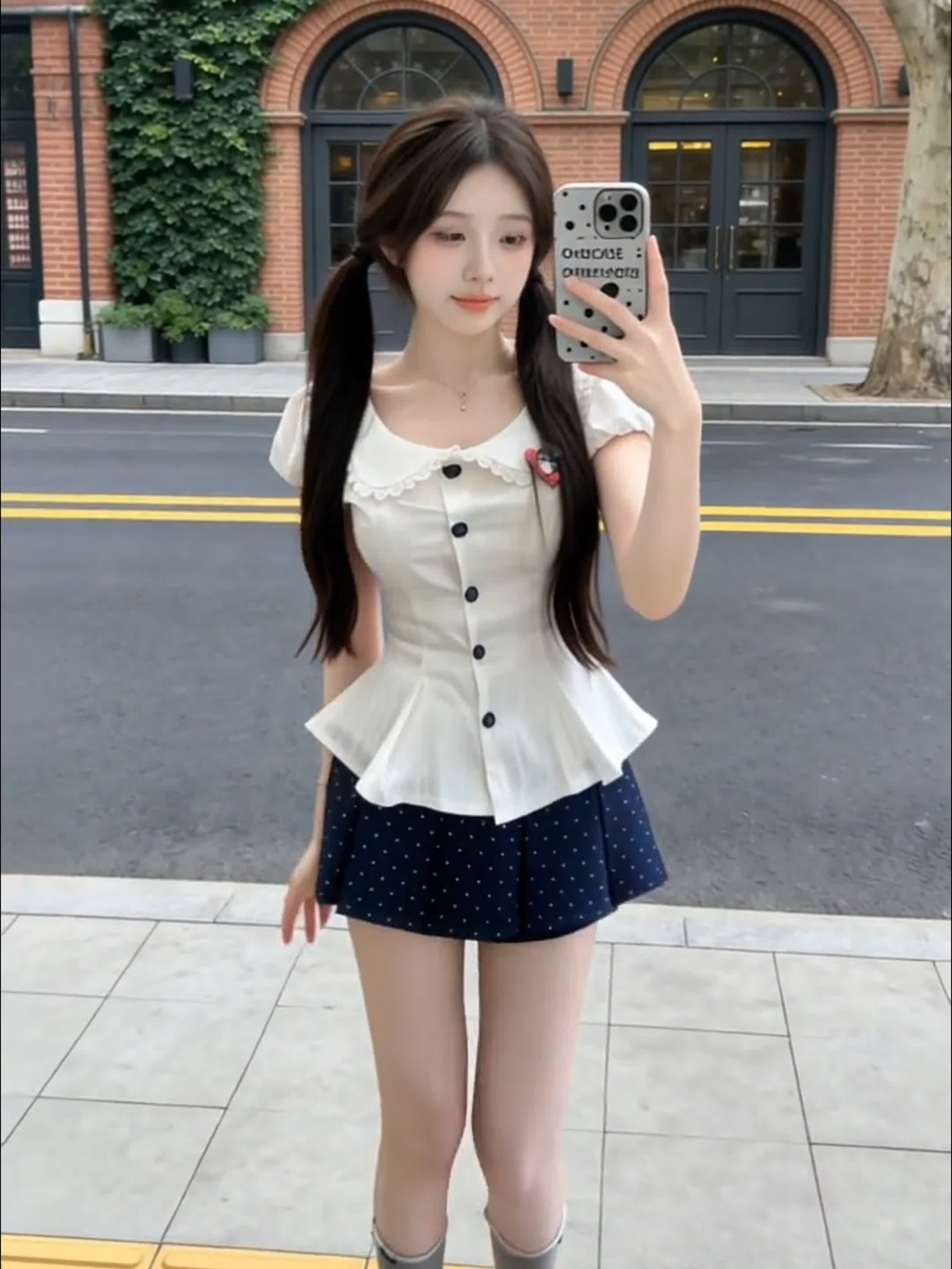 경관 그림 정가 바다 소금 우유 표지 여름 디자인 센스 순수한 욕망 핫걸 바람 반팔 셔츠 달콤함 맨위