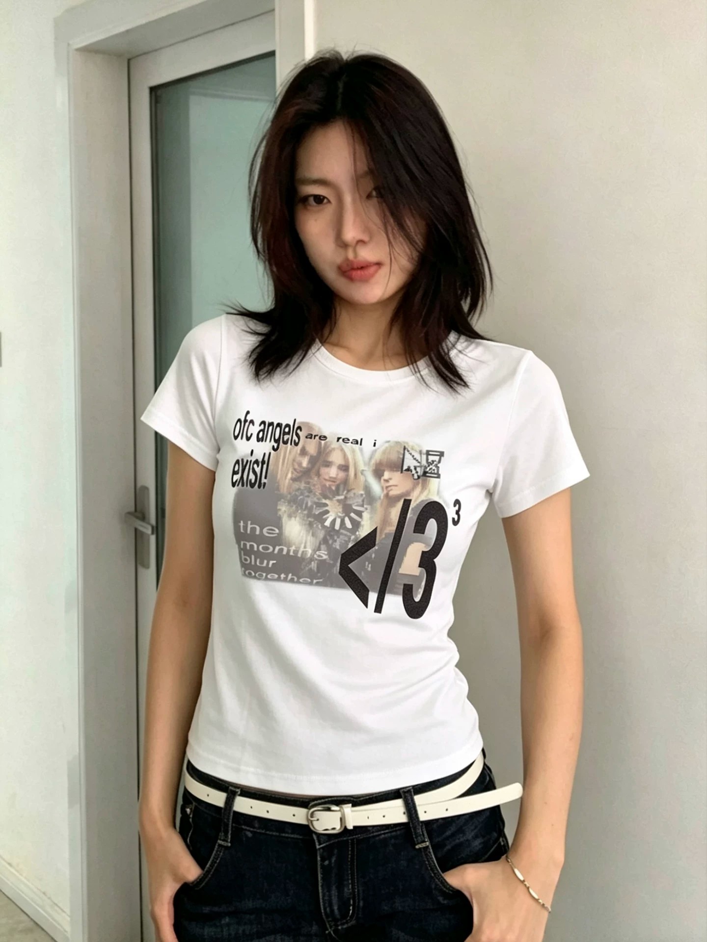 1 1 순면 일반 섹션 긍정적 인 어깨 반팔 높은 탄력성 새로운 여름 몸매 가꾸기 슬림해 보이는 외국 가스 맨위