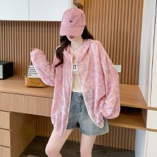 批发实拍-抖音质量轻薄柔软防晒衣连帽拉链<b class='q'>外套女</b>春秋新款上衣外搭女