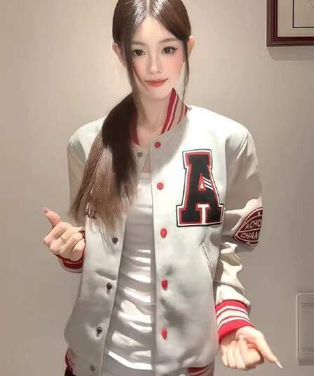 원본 원단 400g 원본 공예 색상 차이 없음 아메리칸 무거운 자수 야구 외투 가을 겨울 재킷