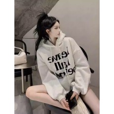 批发官图 新款 仿棉华棉复合-薄款310g加绒400g 连帽卫衣女秋冬装跨境