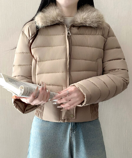 작은 예쁜 허리 겨울 새로운 면 옷 면 의류 여성 짧은 겨울 의류 두꺼운 보온 잘 생긴 여성 목화 진딧물 재킷