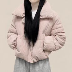 批发<b class='q'>韩国</b>外贸羽绒棉服灯芯绒外套冬季新款短款小个子加厚学生面包服女
