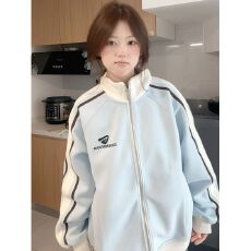批发薄款/ 加绒 白金拉链 原版做工 （纯棉华棉复合）卫衣<b class='q'>女</b>