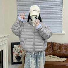 批发90新国标白鸭绒小个子排骨短款羽绒服女 新款立领泡芙时尚外套