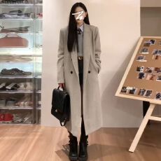 批发呢子大衣<b class='q'>外套女</b>秋冬2026新款中长款韩系穿搭赫本风高级感毛呢<b class='q'>西装</b>