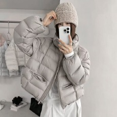 批发剪刀云朵立领排骨棉服女冬新款轻薄小个子短款<b class='q'>户外</b>休闲保暖外套女