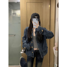 批发原版面料真口袋 美拉德秋冬新款高级毛呢小个子西装外套中长大衣