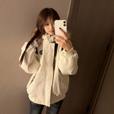 批发美式毛领情侣款羽绒棉外套男女冬季连帽工装派克服东北防寒棉袄子