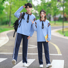 批发出货中学院风高初小情侣秋装卫衣学生班服校服运动会套装