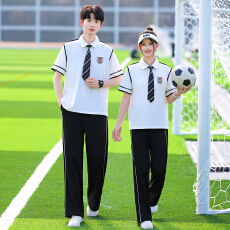 批发已出货实拍2026夏季新款POLO领学生<b class='q'>运动</b>套装校服班服